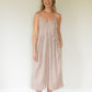 Faro Dress in Red and White Striped Linen