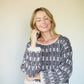 Kitty Pashmina Pullover in Black and White or Green and Pink Made to Order