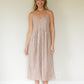 Faro Dress in Red and White Striped Linen