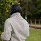 Portuguese Wool Pieper Coat in Black and White Herringbone