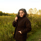 Portuguese Wool Pieper Coat in Black and Brown Check Made to Order