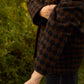 Portuguese Wool Pieper Coat in Black and Brown Check Made to Order