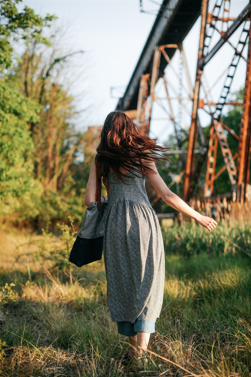 Faro Dress in Black and White Gingham Cotton Made to Order