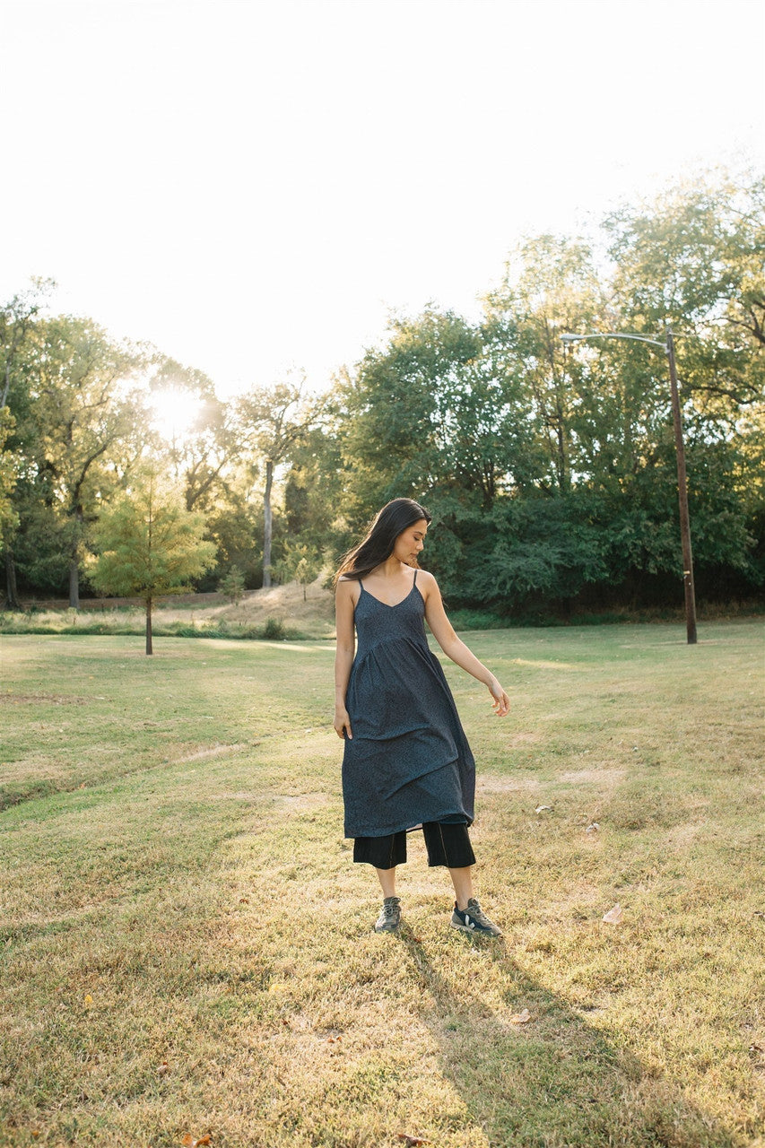 Faro Dress in Black and White Gingham Cotton Made to Order