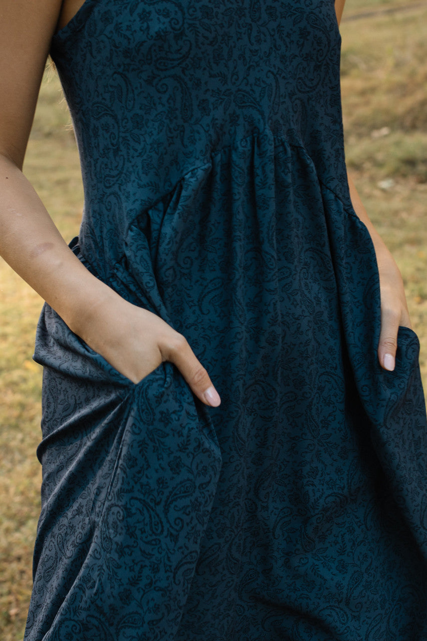 Faro Dress in Black and White Gingham Cotton Made to Order