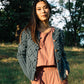Katie Handwoven Cotton Mauve and Dust Stripe Made to Order