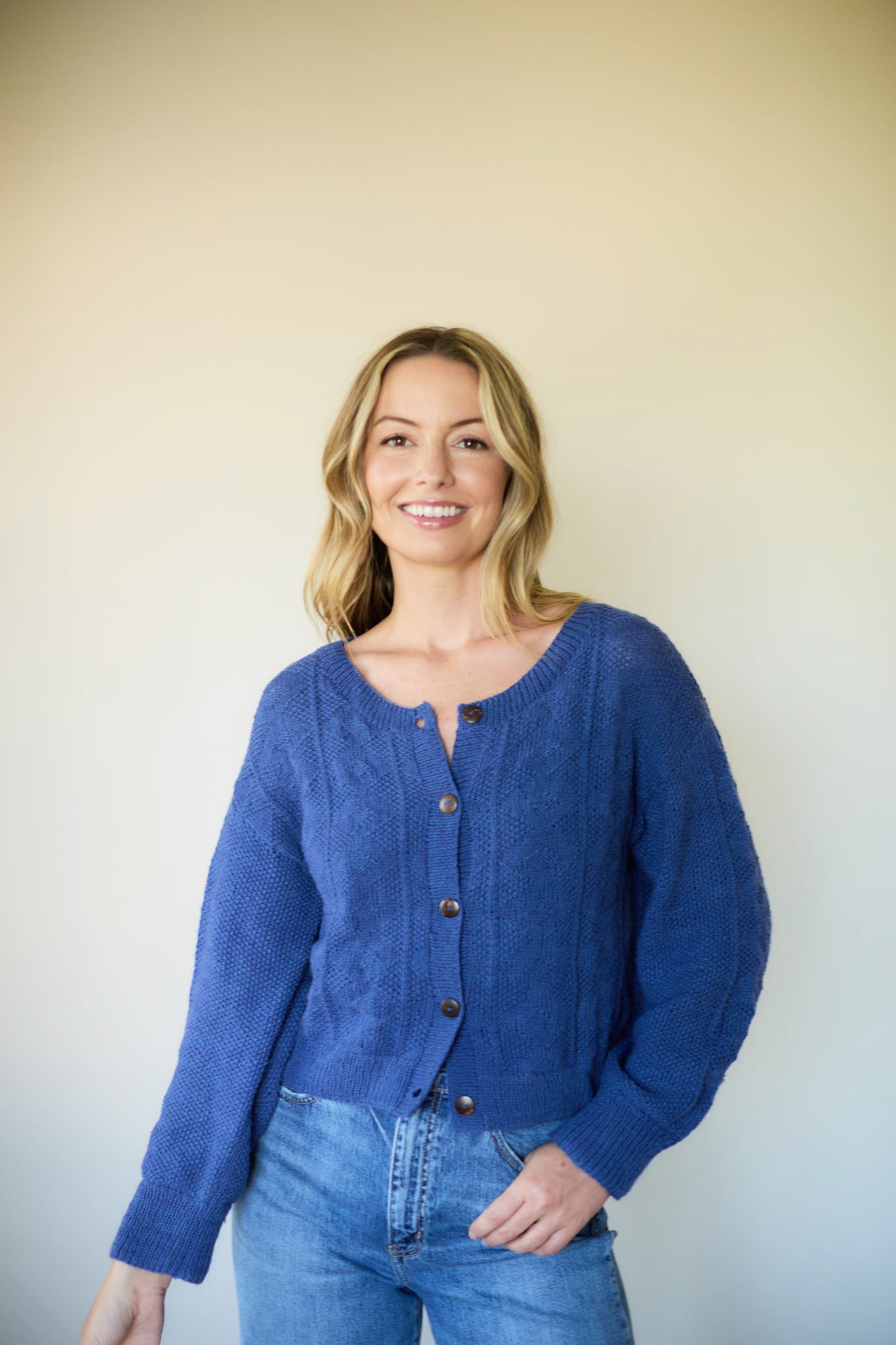 Ethel Pashmina Cardigan in Opal Made to Order