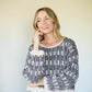Kitty Pashmina Pullover in Black and White or Green and Pink Made to Order