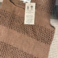 Lindy Hand Knit Cotton Lace Tank in Mauve Brown