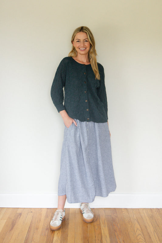 Perry Gathered Midi Skirt