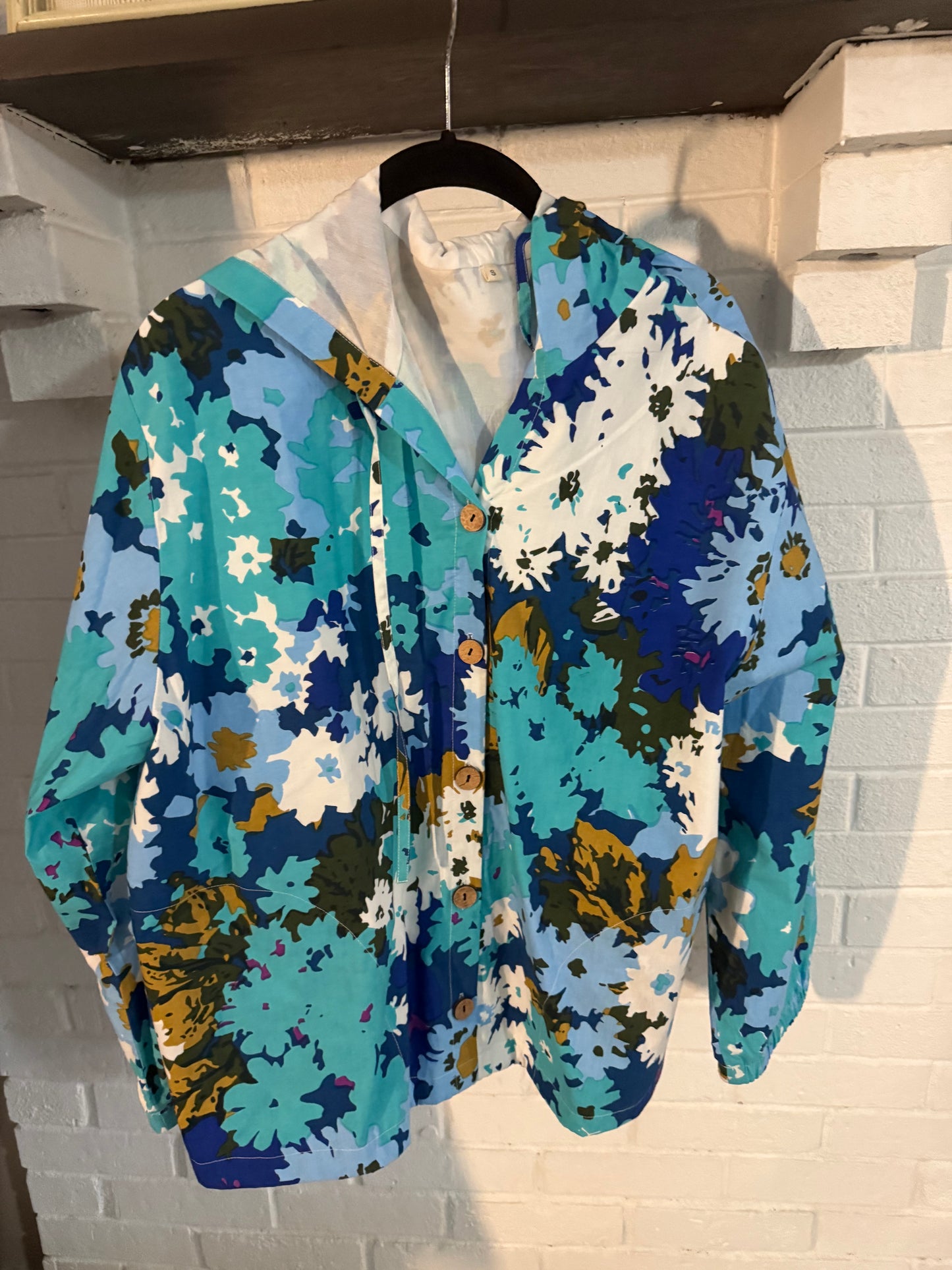 Maria Handwoven Cotton Jacket Floral Sample Small