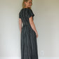 June Dress in Black and White Linen