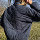 Jamie Linen Quilted Jacket in Navy Made to Order