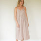 Faro Dress in Red and White Striped Linen