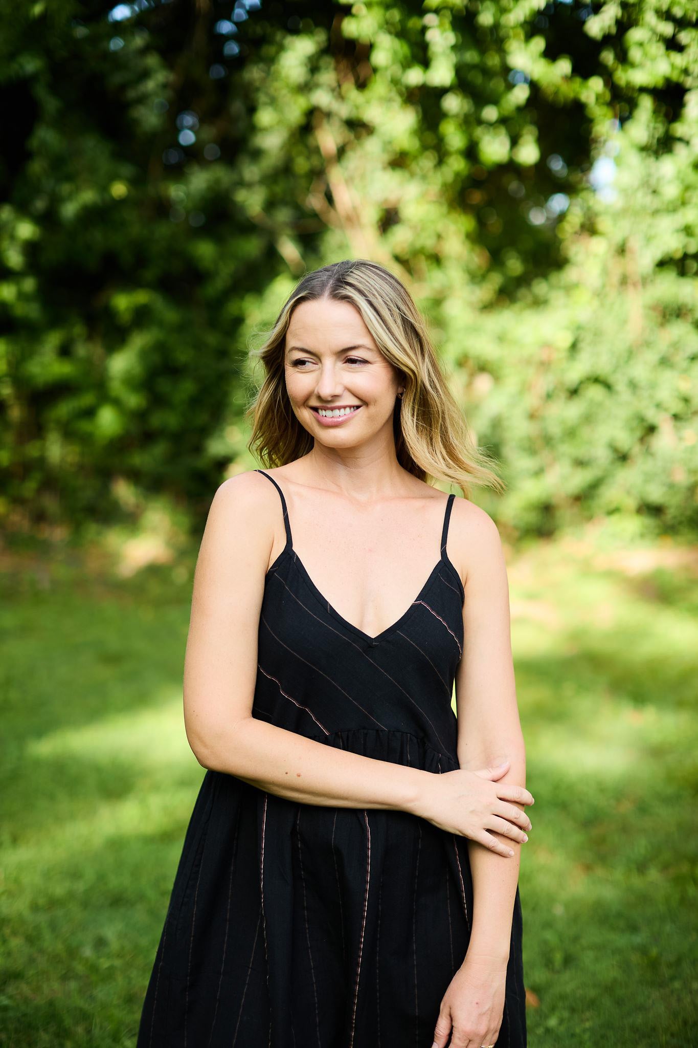 Faro Dress in Black Handwoven Cotton
