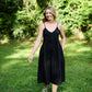 Faro Dress in Black Handwoven Cotton