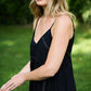 Faro Dress in Black Handwoven Cotton