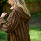 Maria Handwoven Cotton Jacket in Brown Stripe