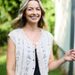 Maria Hand Knit Cotton Vest in Cream