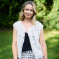 Maria Hand Knit Cotton Vest in Cream