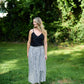 Bias Cut Tank in Black Handwoven Cotton