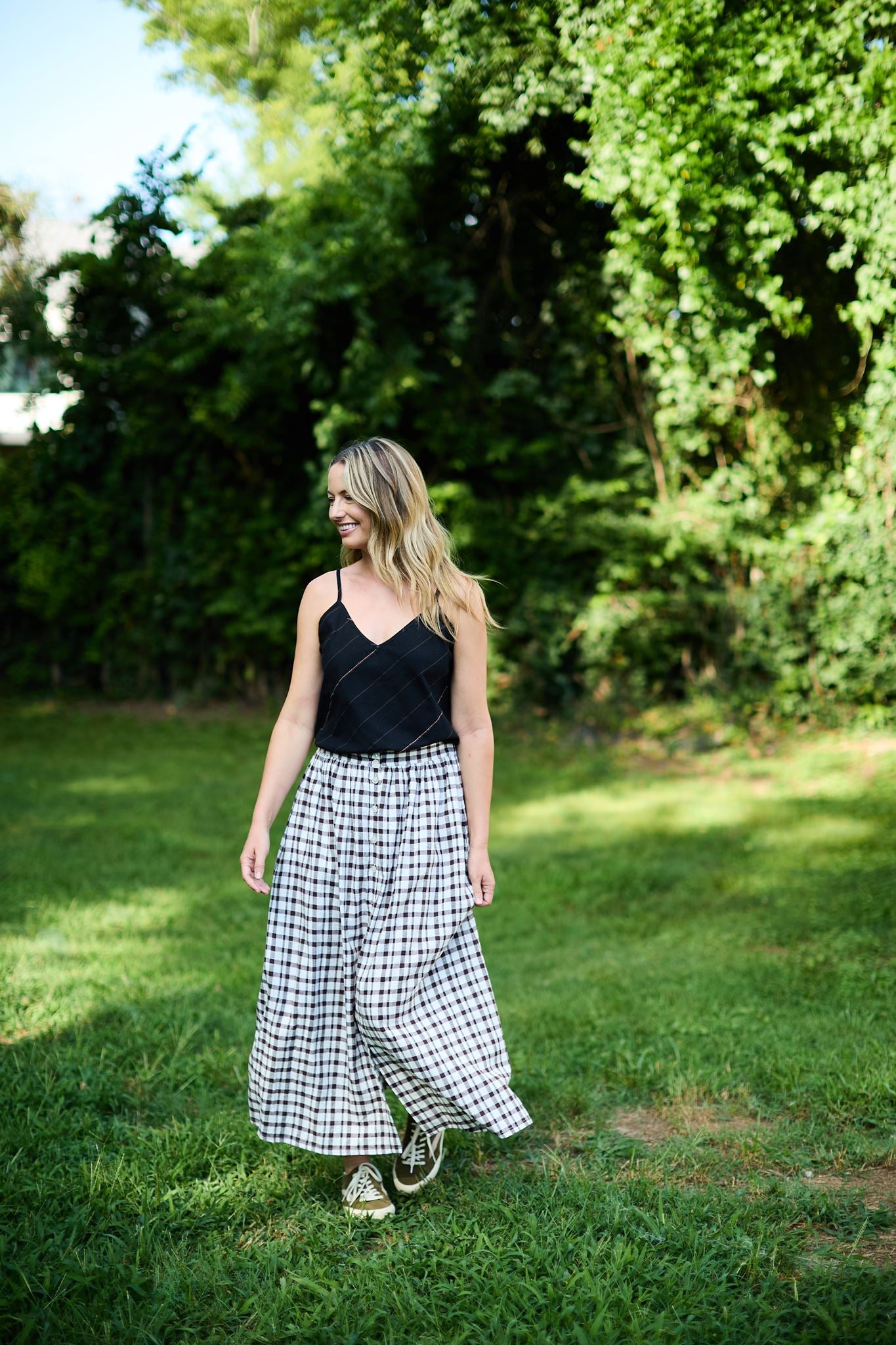 Perry Gathered Midi Skirt Made to Order