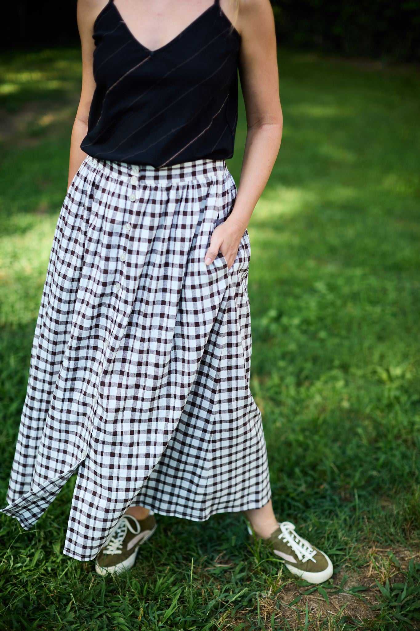 Perry Gathered Midi Skirt Made to Order