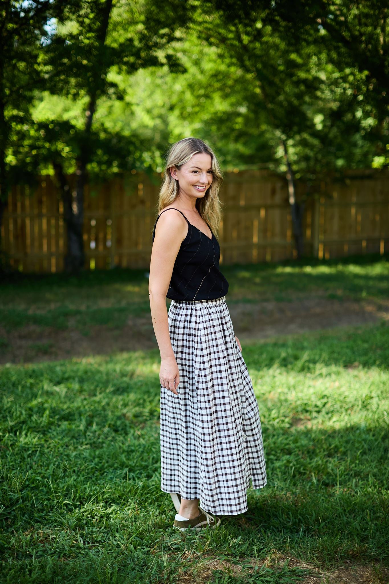 Perry Gathered Midi Skirt Made to Order