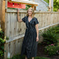 June Dress in Black and White Linen