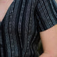 June Dress in Black and White Linen