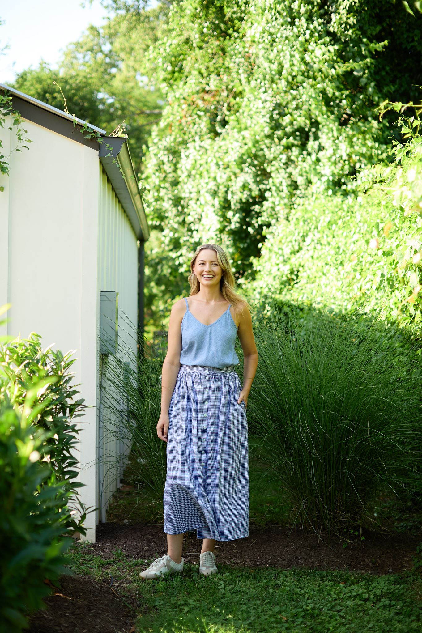 Perry Gathered Midi Skirt Made to Order