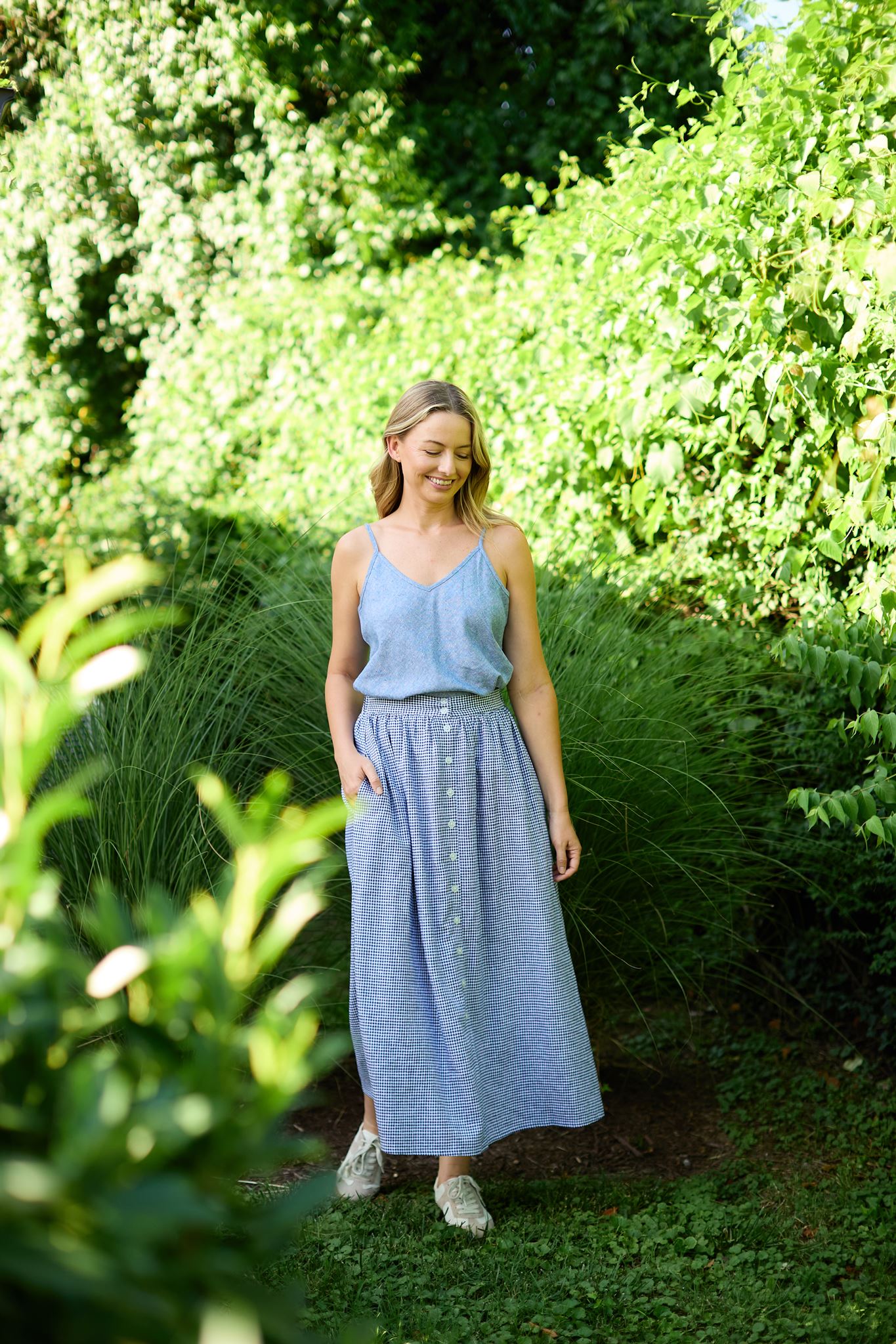 Perry Gathered Midi Skirt Made to Order