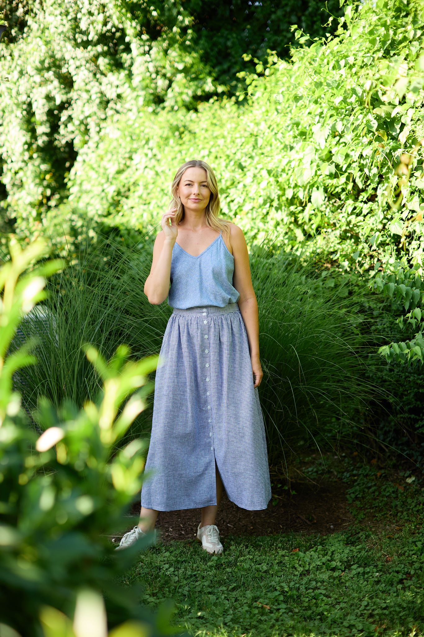 Perry Gathered Midi Skirt Made to Order