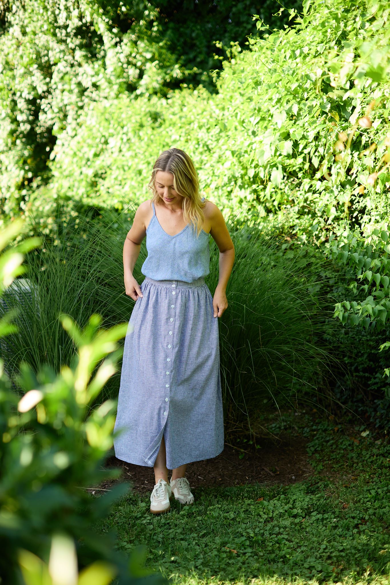 Perry Gathered Midi Skirt Made to Order