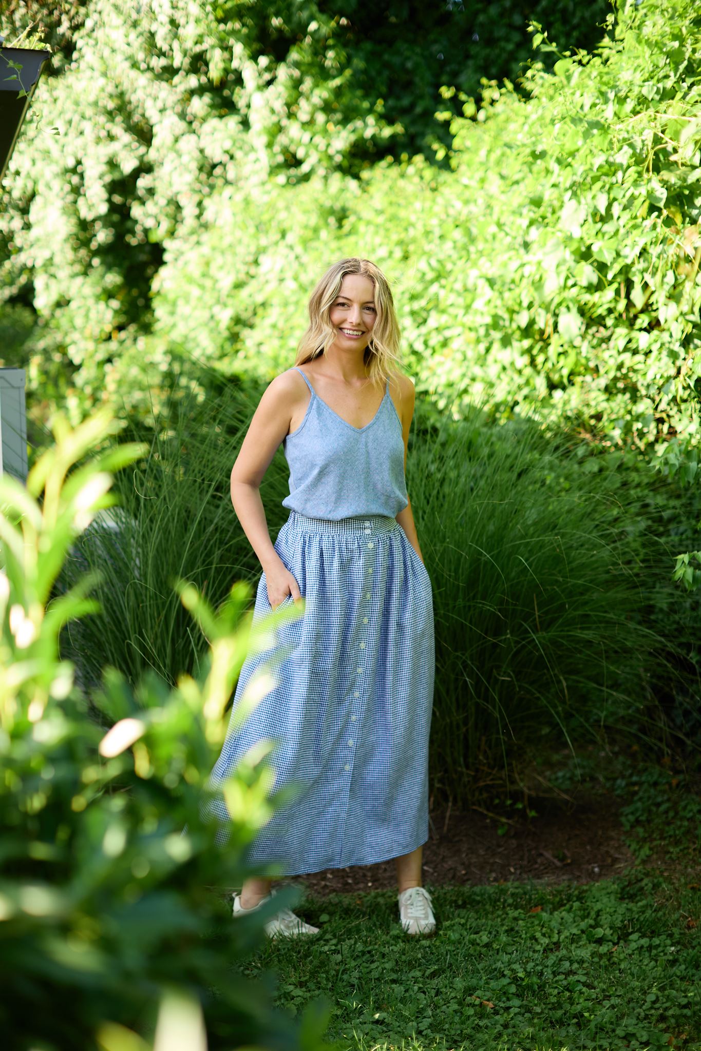 Perry Gathered Midi Skirt Made to Order