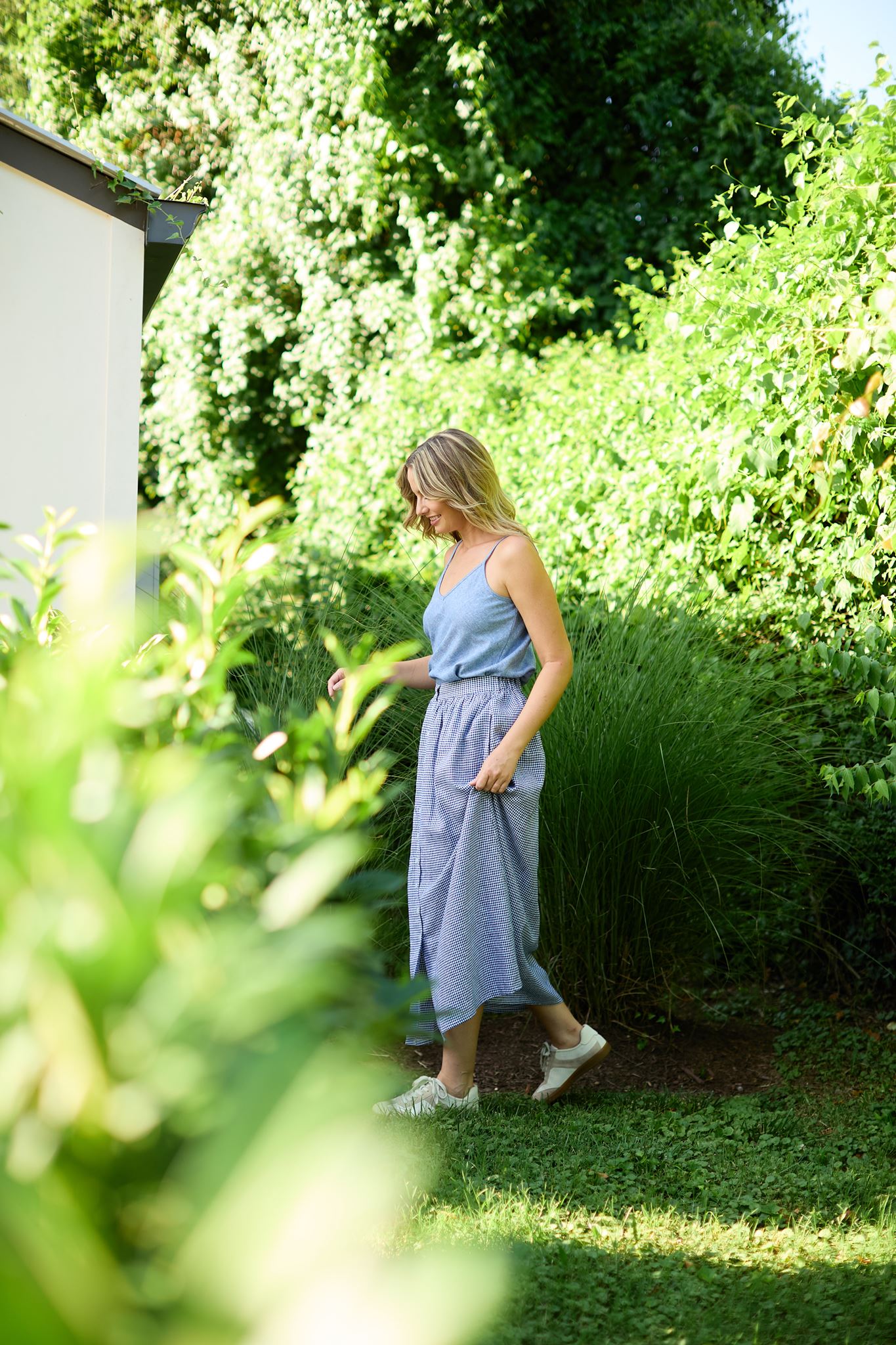 Perry Gathered Midi Skirt Made to Order