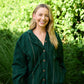 Maria Handwoven Cotton Jacket in Dark Green Handwoven Cotton