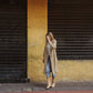 Portuguese Wool Polly Coat in Mustard and Cream Check Made to Order