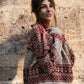Imogene Oversized Wool Henley in Snowflake Print Made to Order