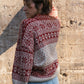 Imogene Oversized Wool Henley in Snowflake Print Made to Order