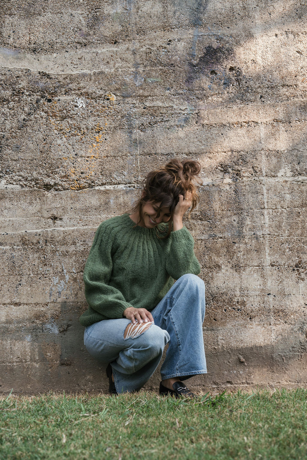 Mildred Mohair Raglan Pullover in Shamrock Made to Order
