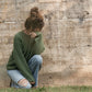 Mildred Mohair Raglan Pullover in Shamrock Made to Order