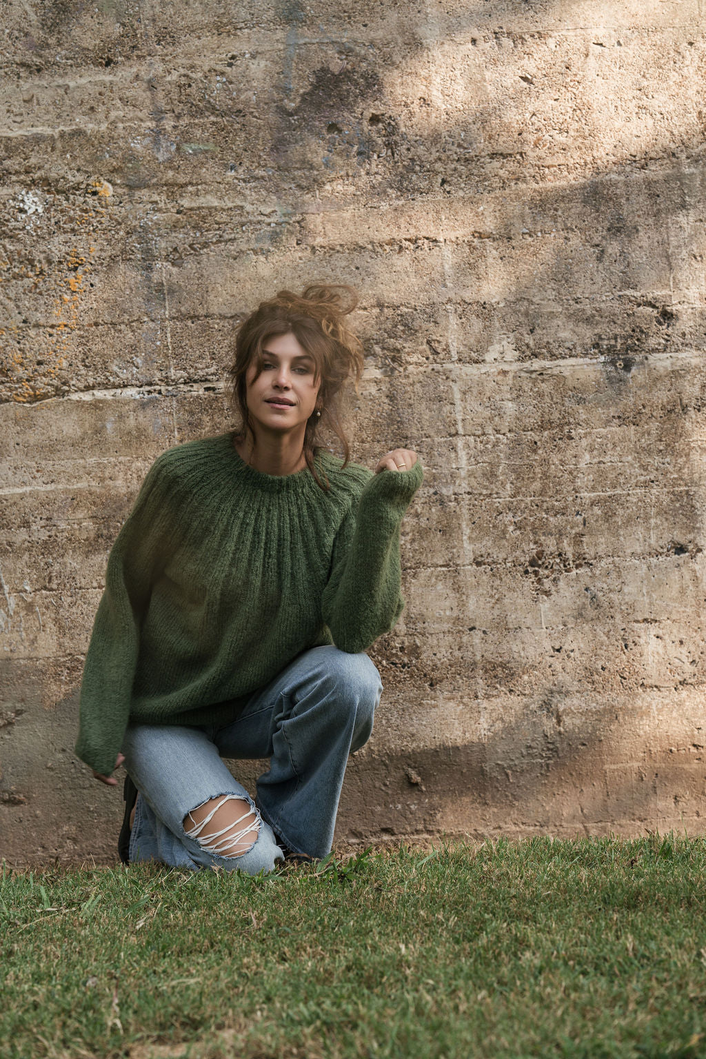 Mildred Mohair Raglan Pullover in Shamrock Made to Order