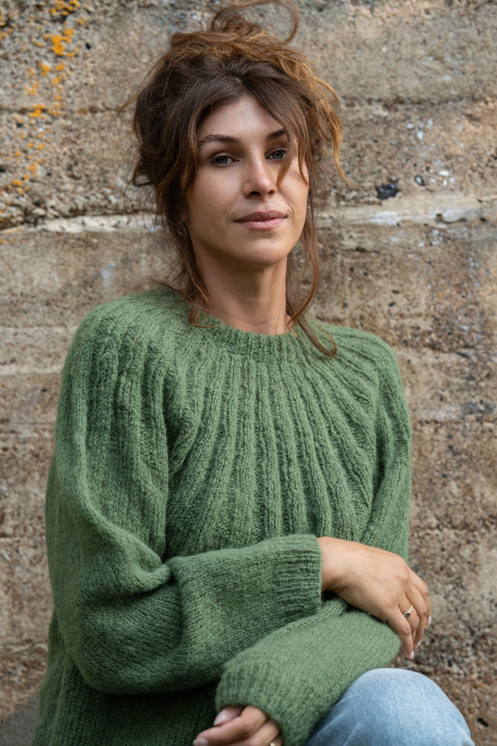 Mildred Mohair Raglan Pullover in Shamrock Made to Order