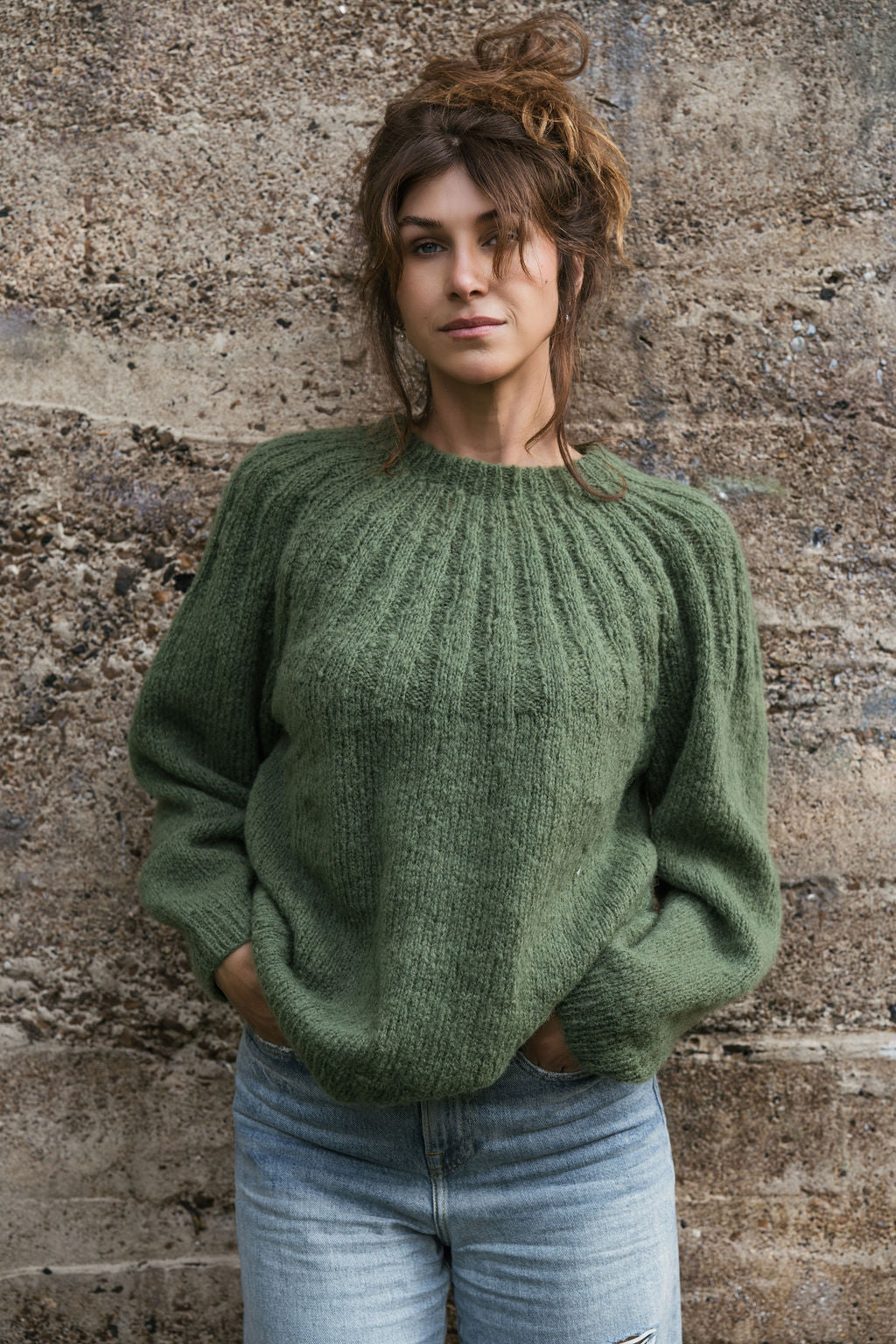 Mildred Mohair Raglan Pullover in Shamrock Made to Order