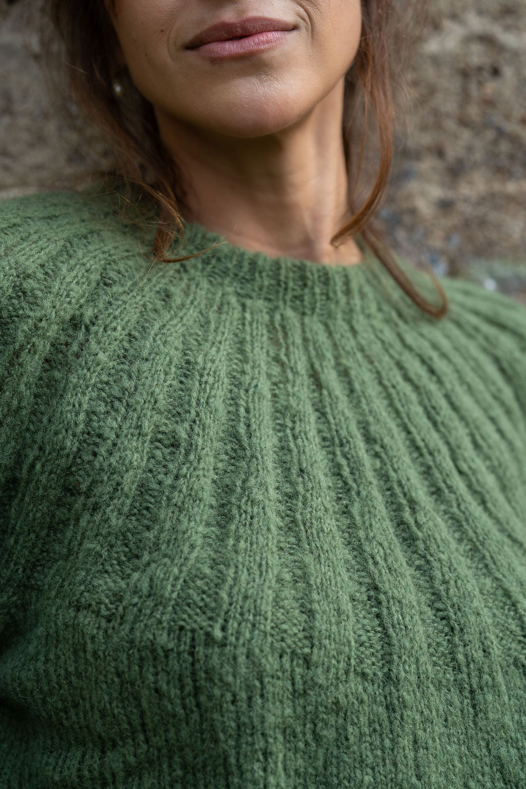 Mildred Mohair Raglan Pullover in Shamrock Made to Order