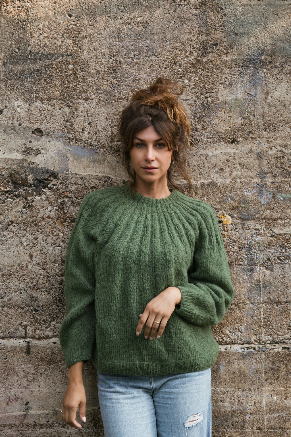 Mildred Mohair Raglan Pullover in Shamrock Made to Order