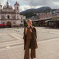 Portuguese Wool Polly Coat in Black and Brown Small Herringbone Made to Order