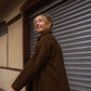 Portuguese Wool Polly Coat in Black and Brown Small Herringbone Made to Order