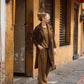 Portuguese Wool Polly Coat in Black and Brown Small Herringbone Made to Order